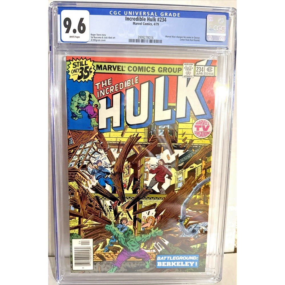 Incredible Hulk #234 CGC 9.6, 1979 1st Appearance Marvel Man As Quasar WP